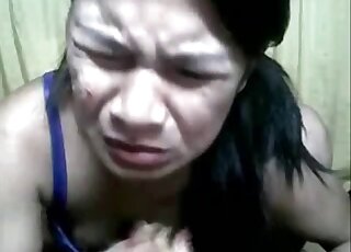 Amateur cam girl from Japan is wearing fishnets